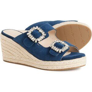 TINA ROSE Sydney Double Buckle Slide Sandals - Suede (For Women)